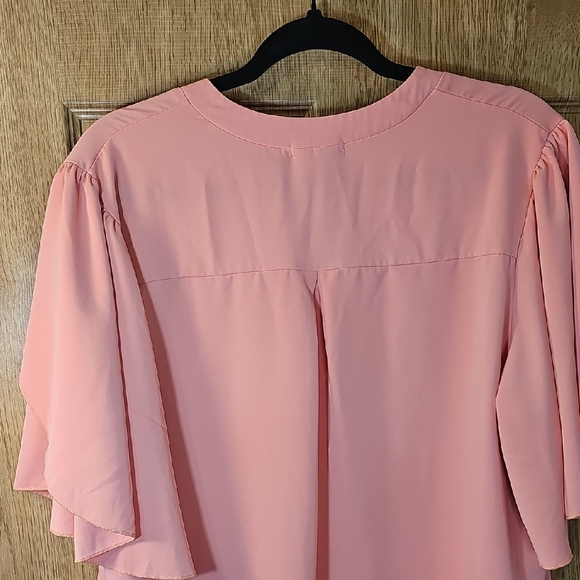 Elegant Peach Women's Blouse - Picture 7 of 8